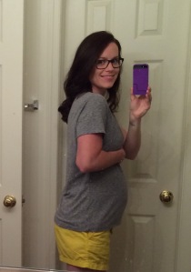 The 14-week baby bump. It's a-growin'.