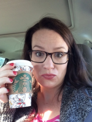 This is literally my first pumpkin spice latte ever. I grabbed it on my way to work on the first day of autumn while wearing a cozy sweater and felt compelled to shoot a sassy selfie to show my husband what a basic bitch I was being. I rocked it.